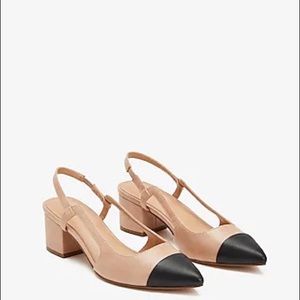 Express Cap-Toed Slingbacks